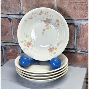 Set of 5 Vtg 1930s Theodore Haviland Touraine‎ Berry Sauce Bowls 5" Shabby Chic